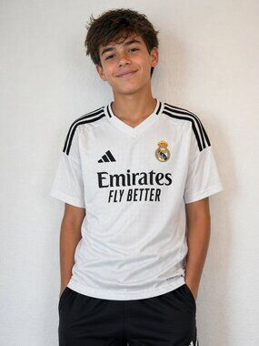 Adidas Real Madrid Mbappe Jersey Soccer White Youth Large 13-14Y